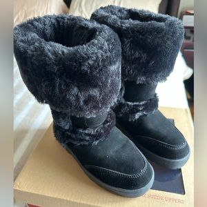 Style & Co Black Genuine Suede Uppers Size 6